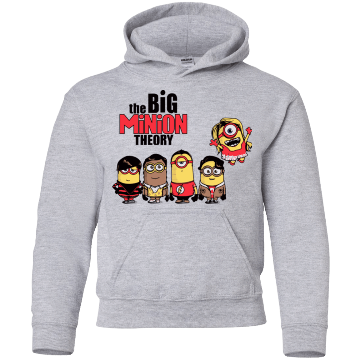 Sweatshirts Sport Grey / YS THE BIG MINION THEORY Youth Hoodie