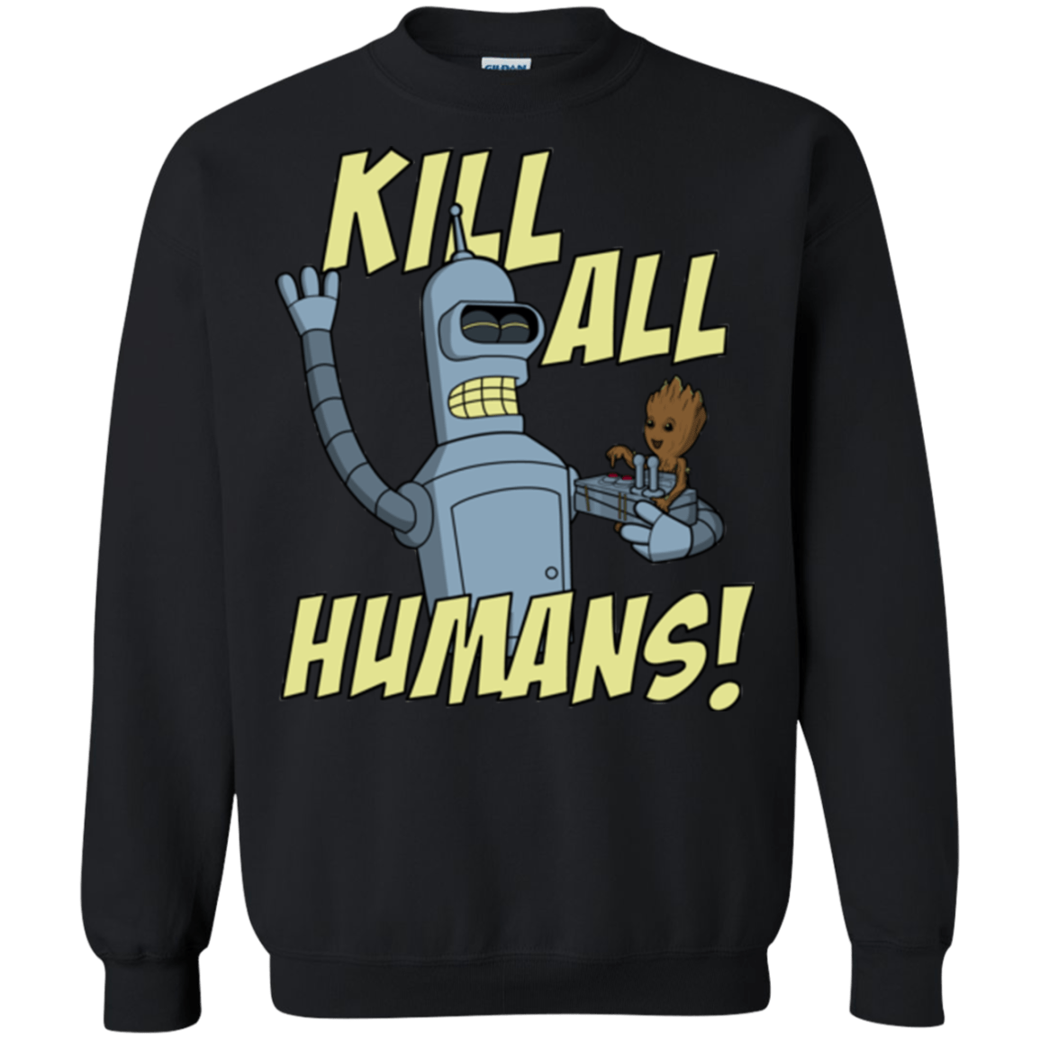 Sweatshirts Black / Small The Button Friends Crewneck Sweatshirt