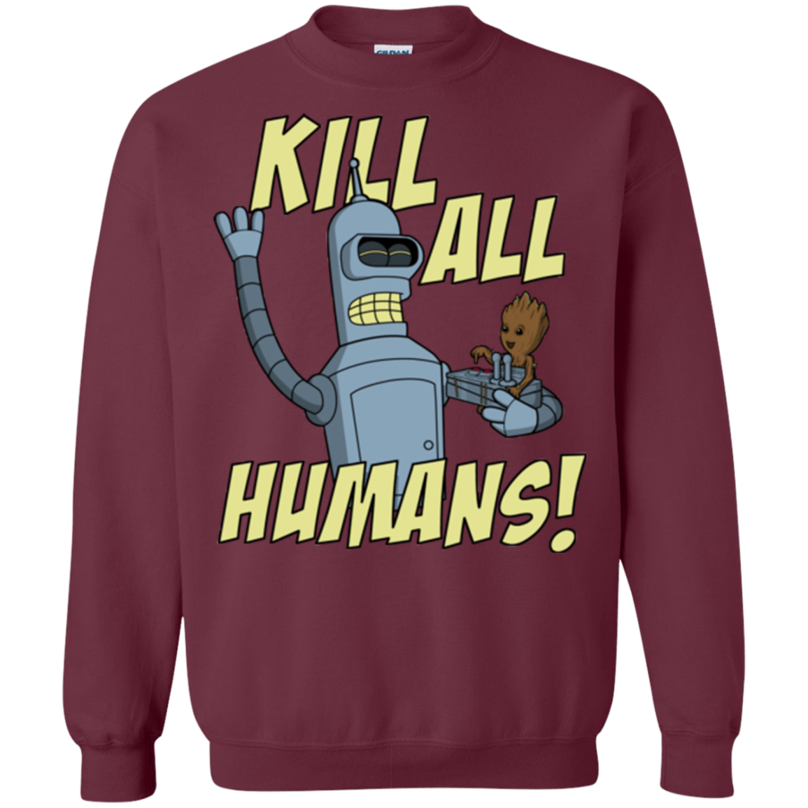 Sweatshirts Maroon / Small The Button Friends Crewneck Sweatshirt