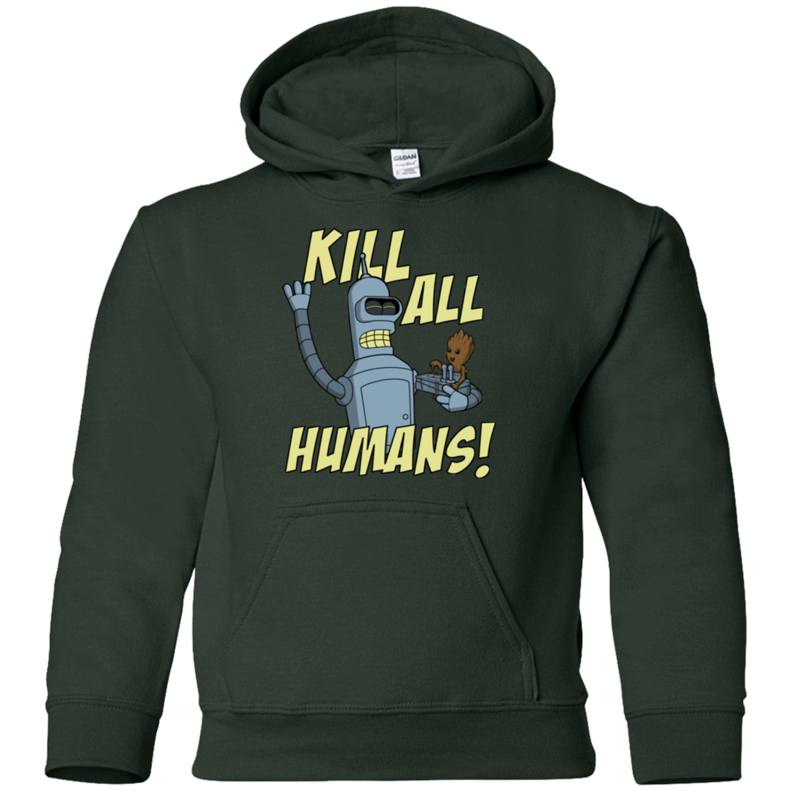 Sweatshirts Forest Green / YS The Button Friends Youth Hoodie