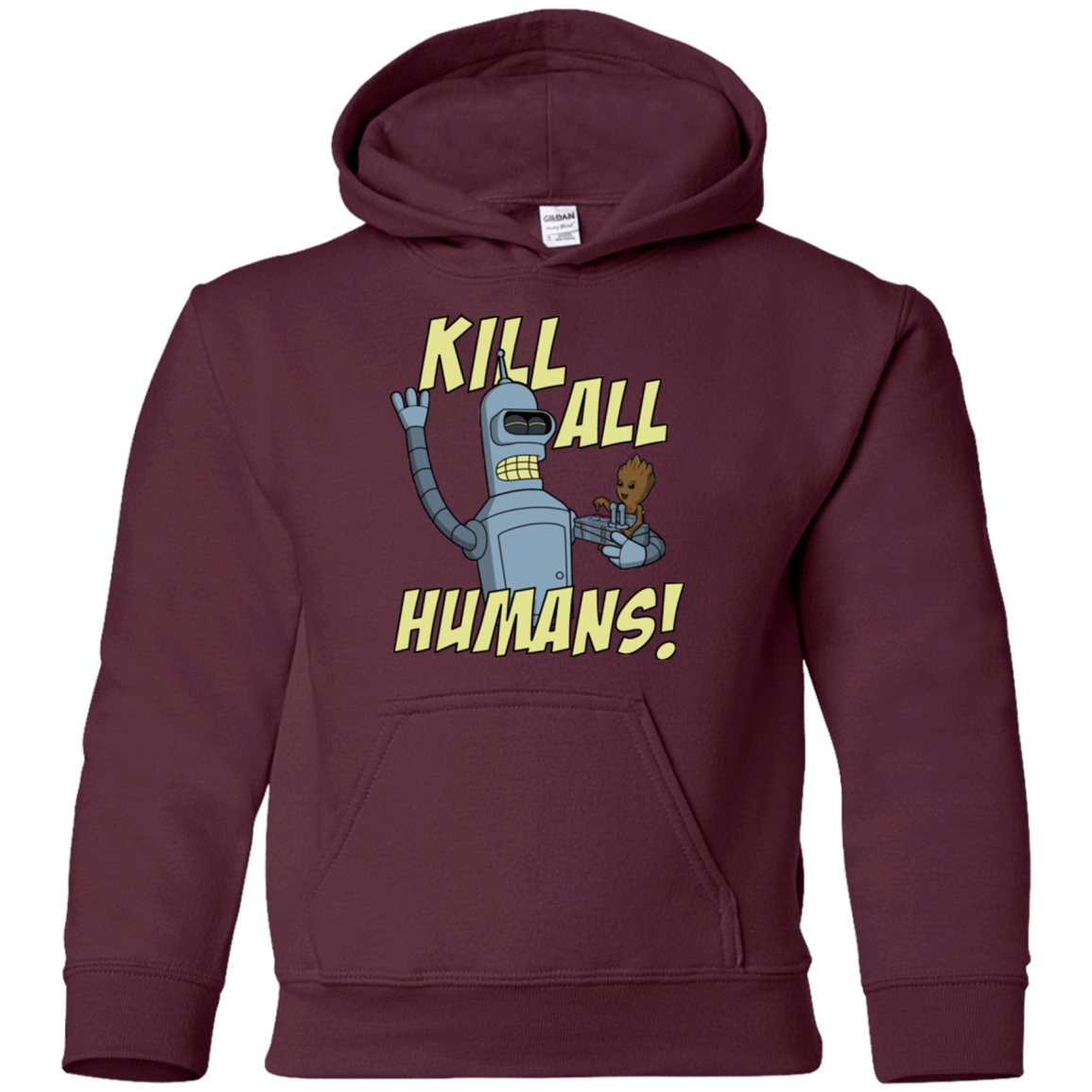 Sweatshirts Maroon / YS The Button Friends Youth Hoodie