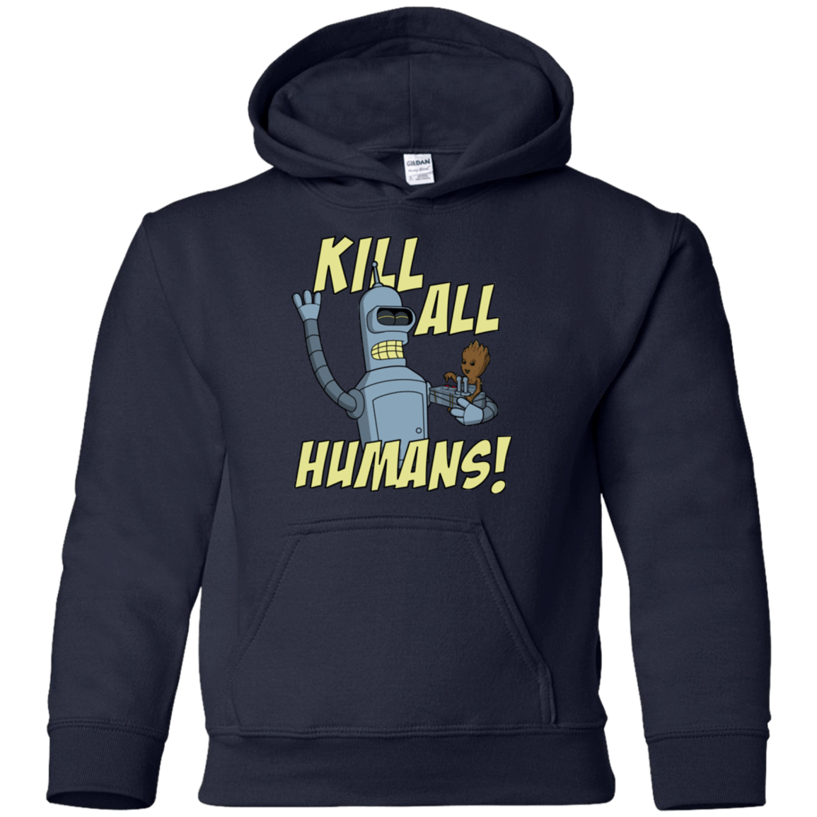 Sweatshirts Navy / YS The Button Friends Youth Hoodie