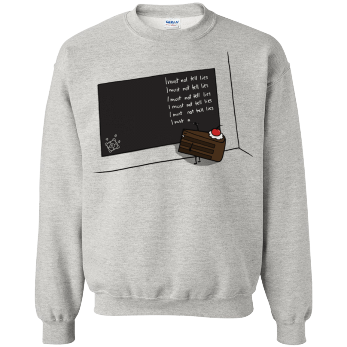 Sweatshirts Ash / Small The Cake is a Lie Crewneck Sweatshirt