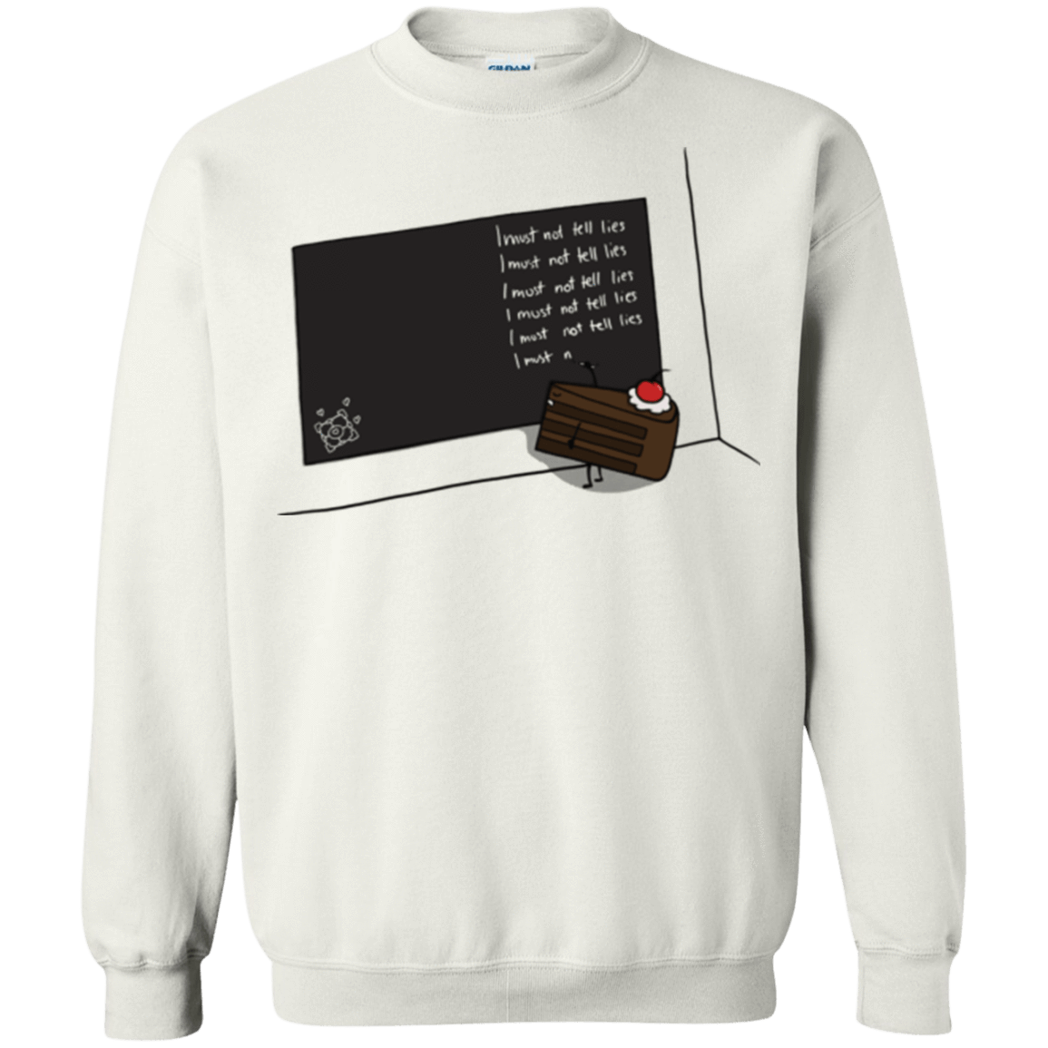 Sweatshirts White / Small The Cake is a Lie Crewneck Sweatshirt