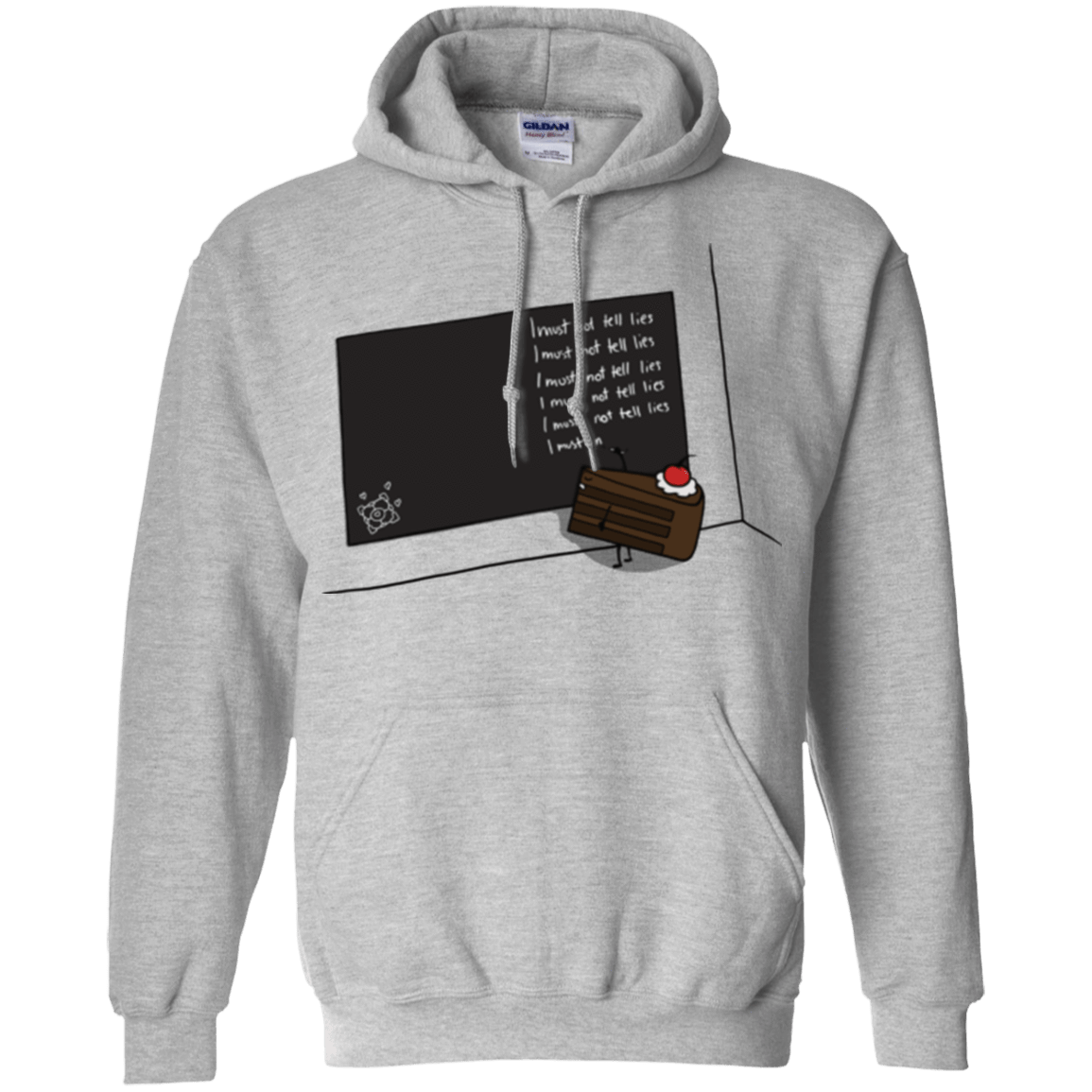 Sweatshirts Sport Grey / Small The Cake is a Lie Pullover Hoodie
