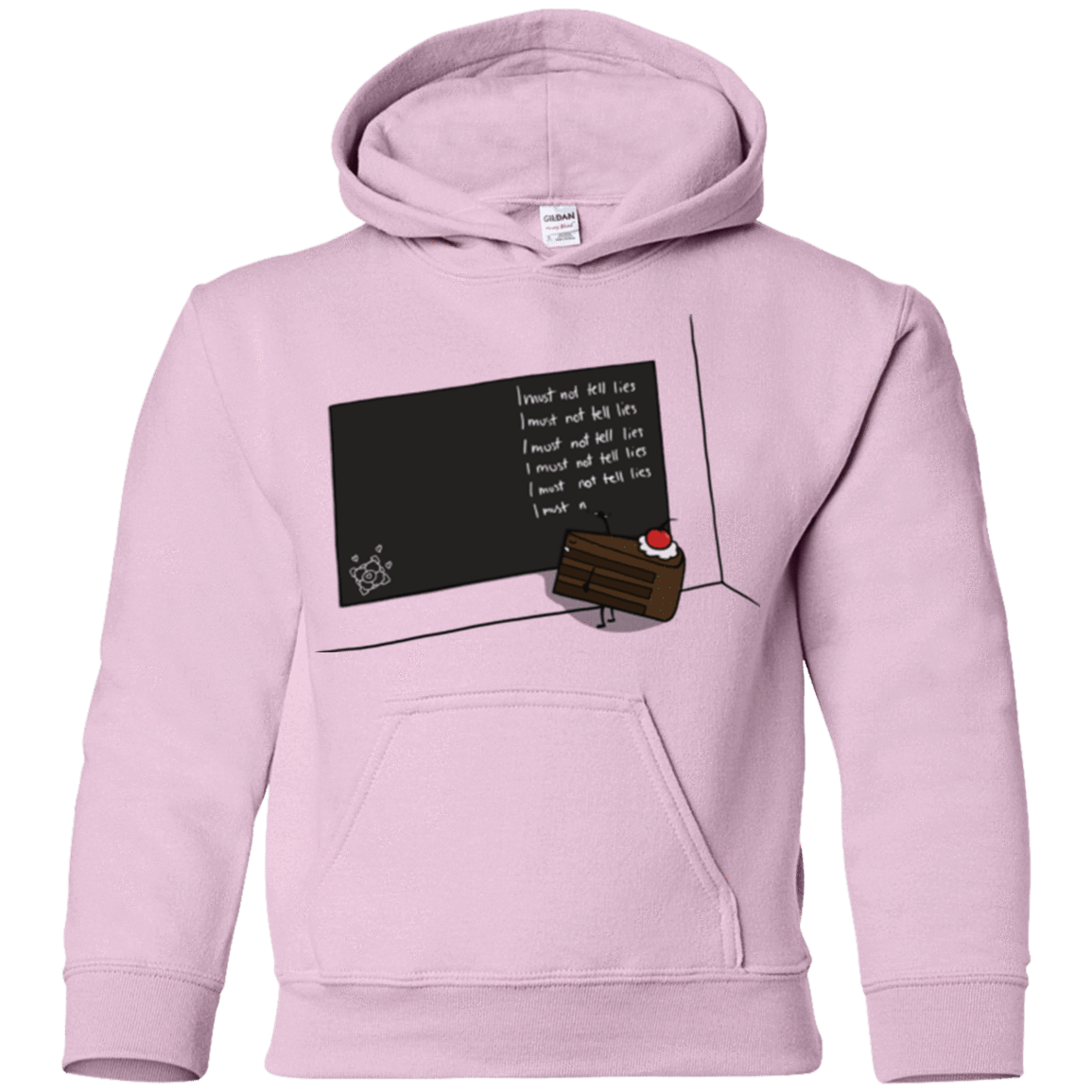 Sweatshirts Light Pink / YS The Cake is a Lie Youth Hoodie