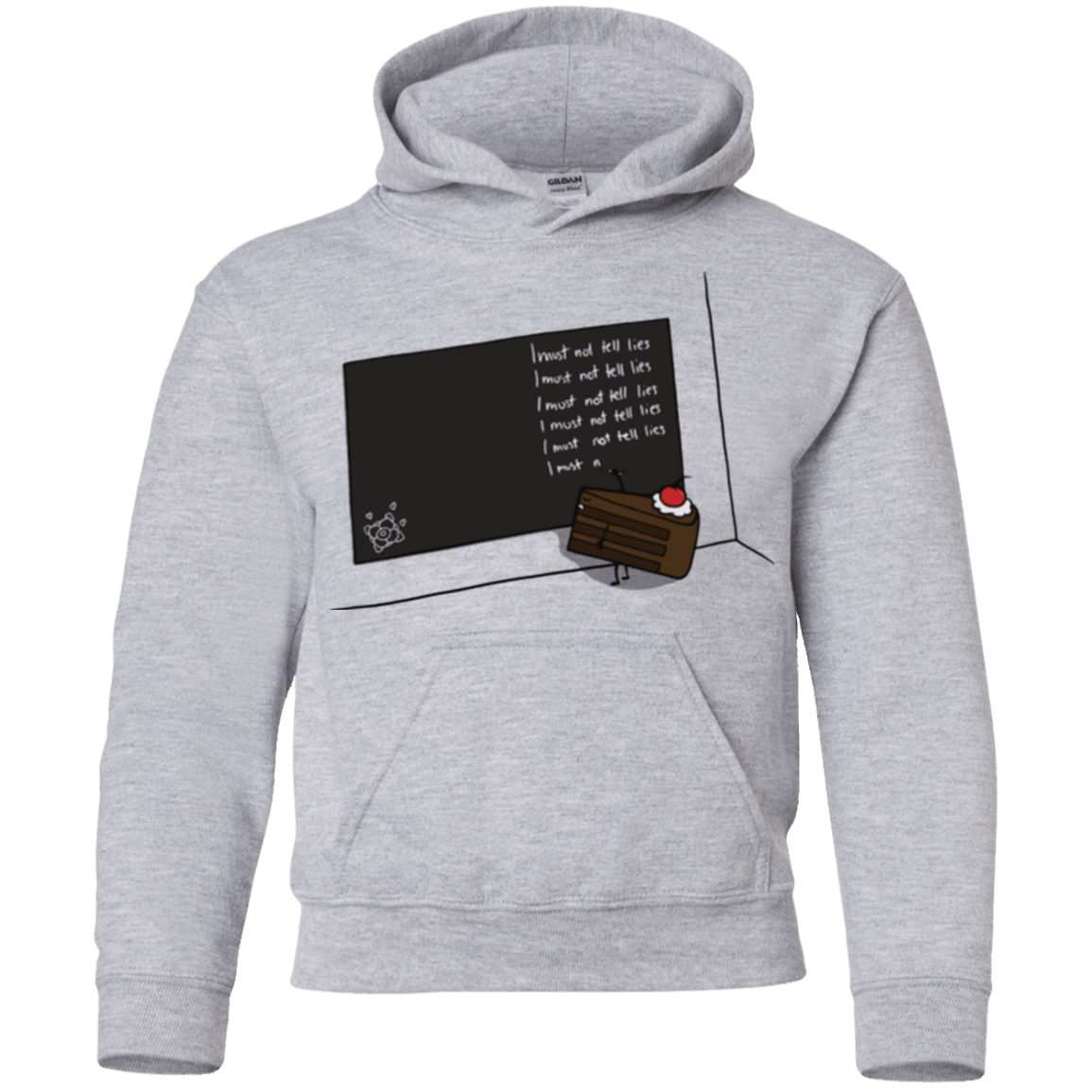 Sweatshirts Sport Grey / YS The Cake is a Lie Youth Hoodie