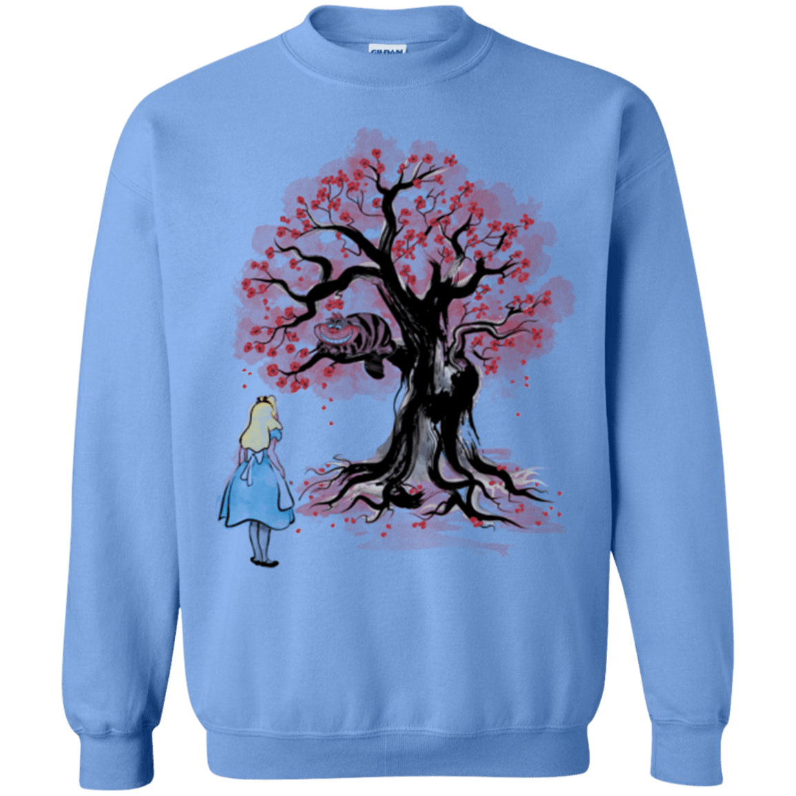 Sweatshirts Carolina Blue / Small The Cheshire's tree Sumi-e Crewneck Sweatshirt