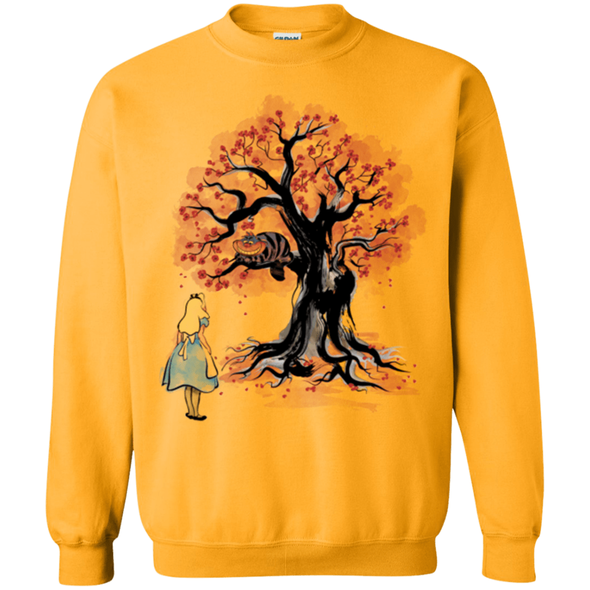 Sweatshirts Gold / Small The Cheshire's tree Sumi-e Crewneck Sweatshirt
