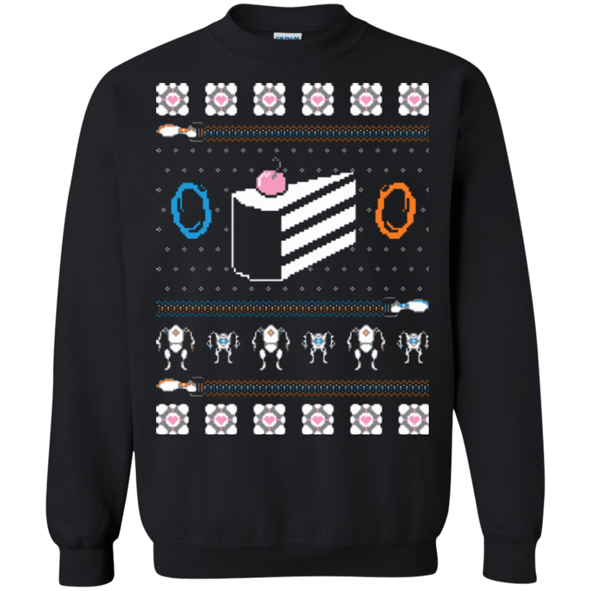Sweatshirts Black / Small The Christmas Cake Is A Lie Crewneck Sweatshirt