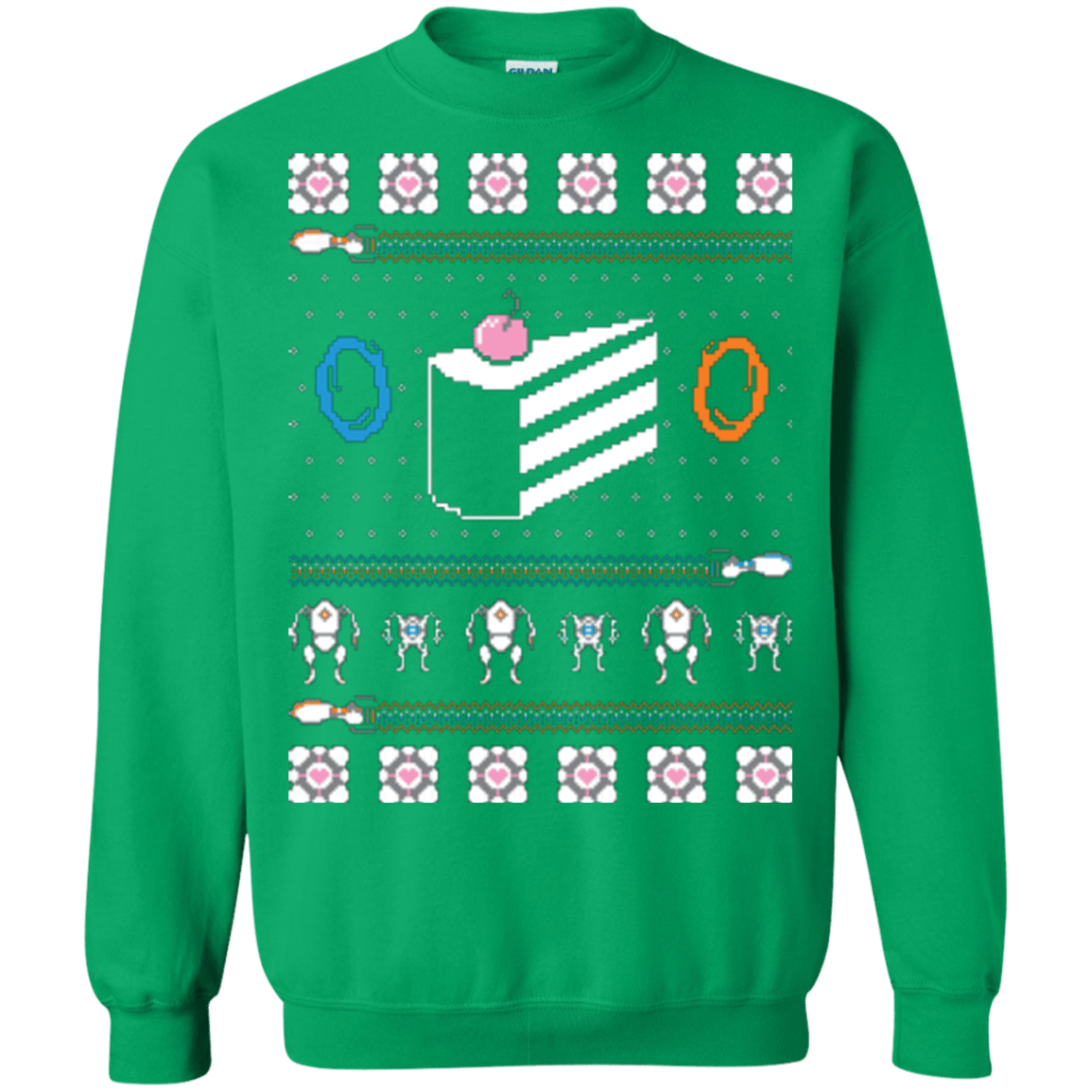 Sweatshirts Irish Green / Small The Christmas Cake Is A Lie Crewneck Sweatshirt