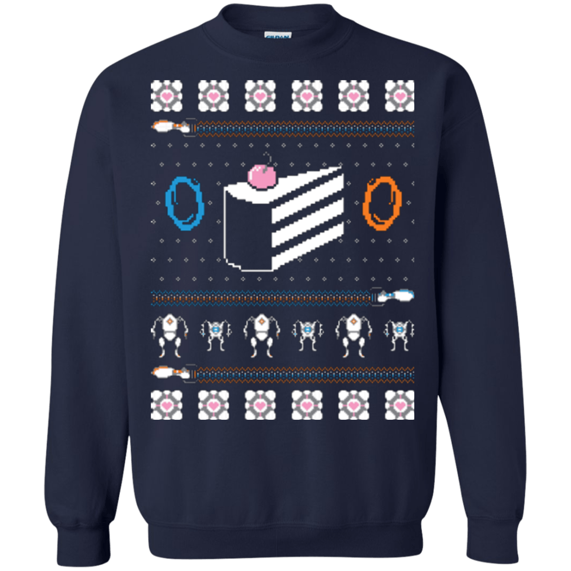 Sweatshirts Navy / Small The Christmas Cake Is A Lie Crewneck Sweatshirt