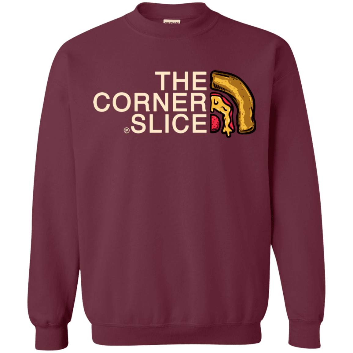 Sweatshirts Maroon / S The Corner Slice Crewneck Sweatshirt
