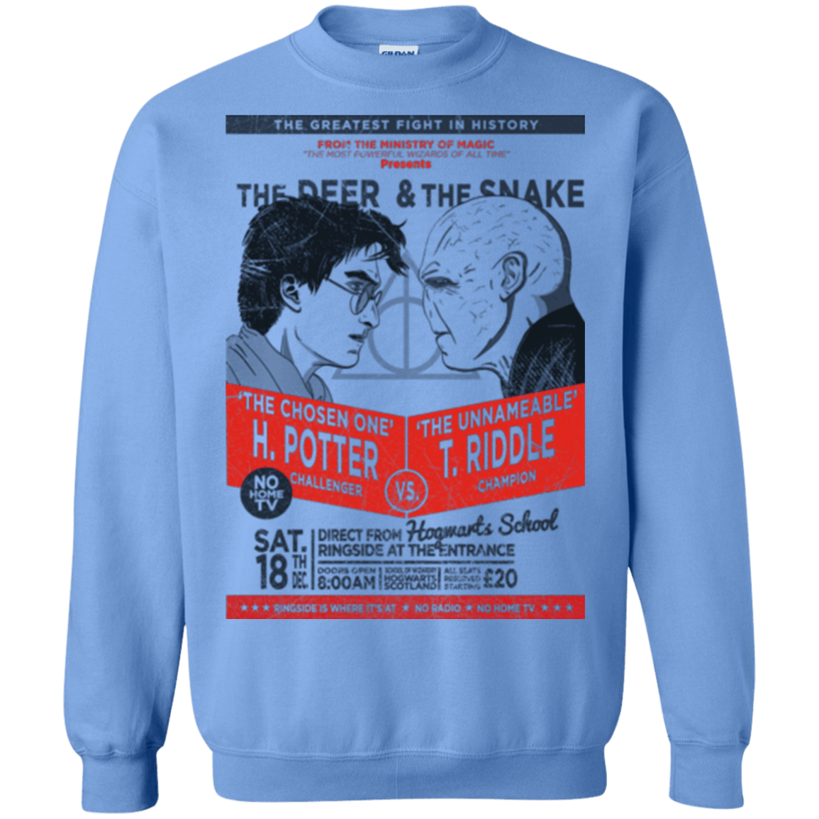 Sweatshirts Carolina Blue / Small The Deer vs The Snake Crewneck Sweatshirt