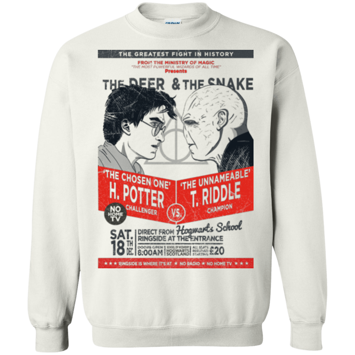 Sweatshirts White / Small The Deer vs The Snake Crewneck Sweatshirt