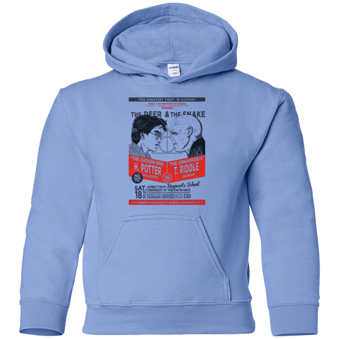 Sweatshirts Carolina Blue / YS The Deer vs The Snake Youth Hoodie