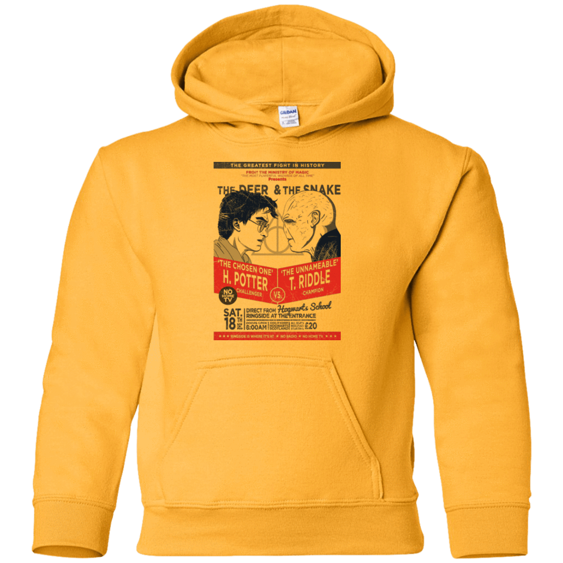 Sweatshirts Gold / YS The Deer vs The Snake Youth Hoodie