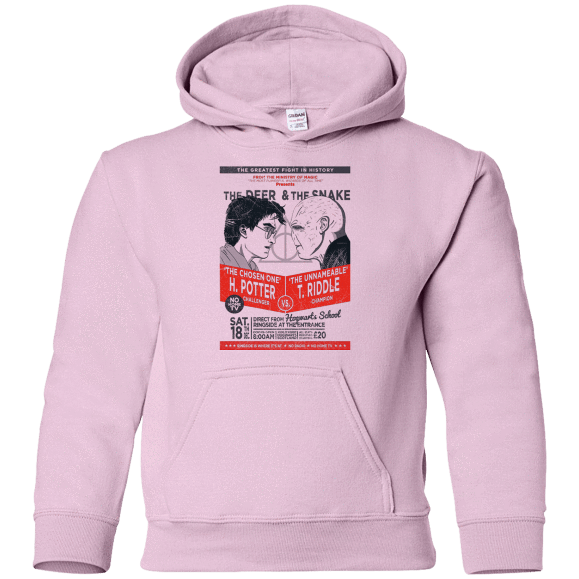 Sweatshirts Light Pink / YS The Deer vs The Snake Youth Hoodie