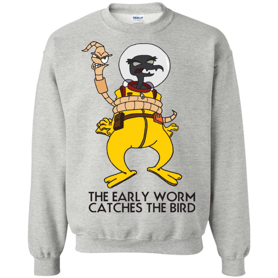 Sweatshirts Ash / Small The Early Worm Catches The Bird Crewneck Sweatshirt