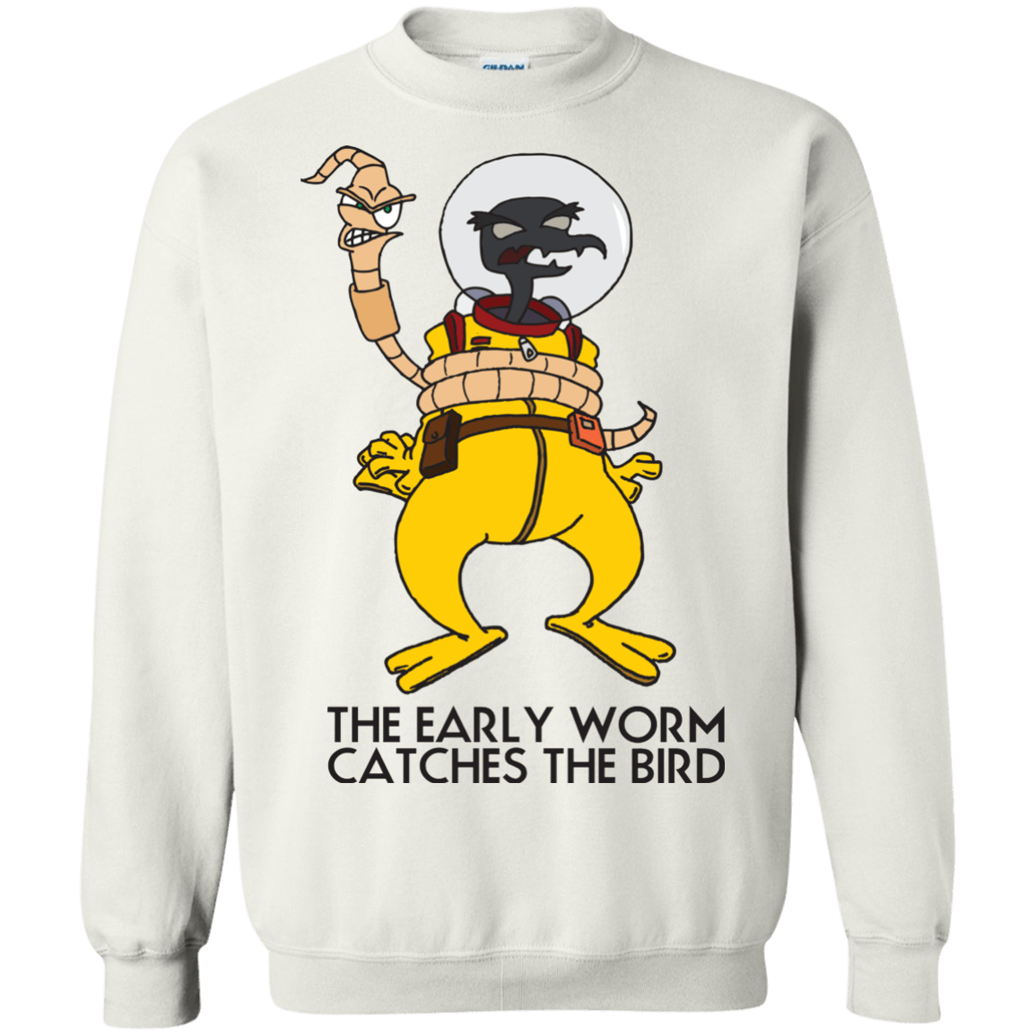 Sweatshirts White / Small The Early Worm Catches The Bird Crewneck Sweatshirt