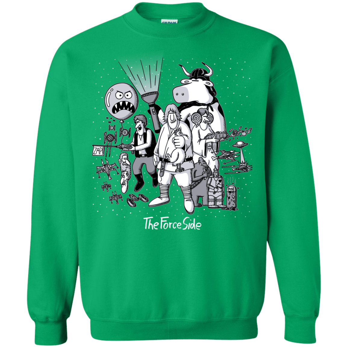 Sweatshirts Irish Green / Small The Force Side Crewneck Sweatshirt