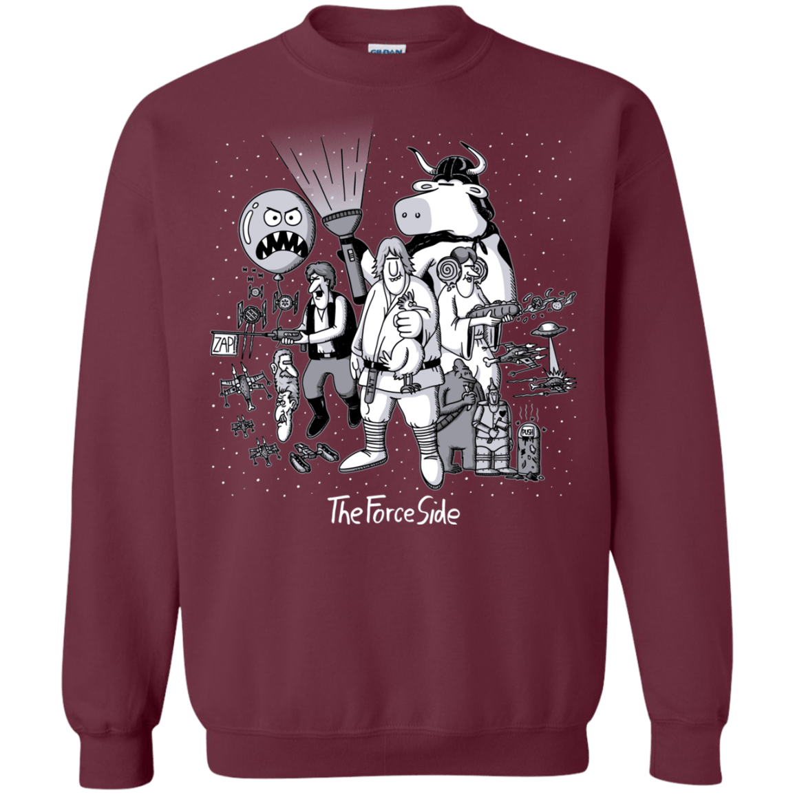 Sweatshirts Maroon / Small The Force Side Crewneck Sweatshirt