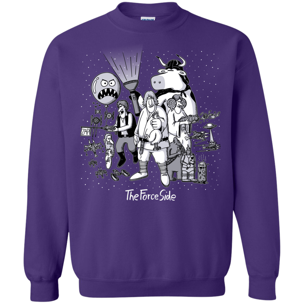 Sweatshirts Purple / Small The Force Side Crewneck Sweatshirt