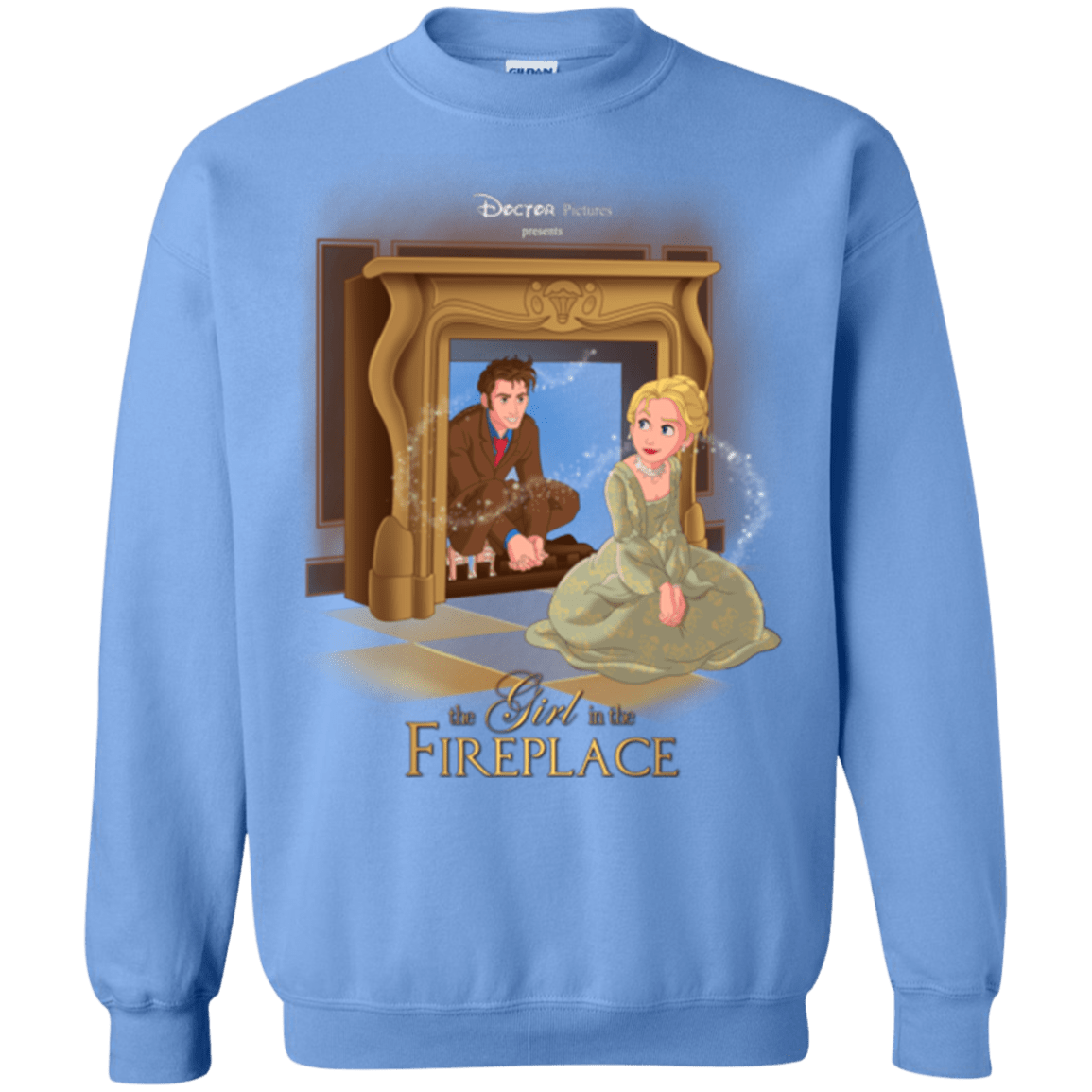 Sweatshirts Carolina Blue / Small The Girl In The Fireplace Crewneck Sweatshirt