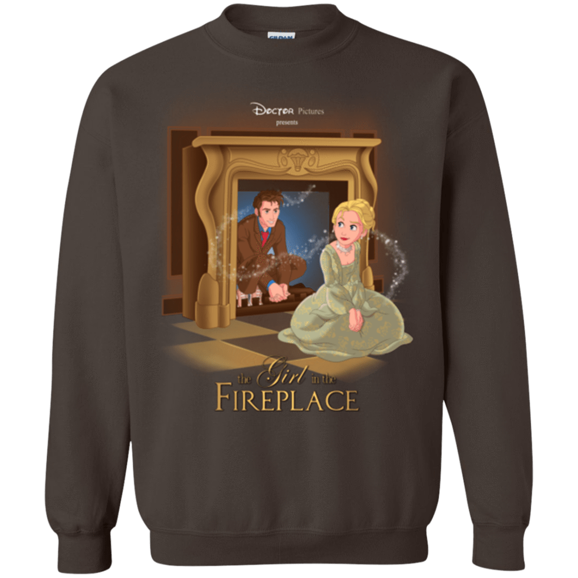 Sweatshirts Dark Chocolate / Small The Girl In The Fireplace Crewneck Sweatshirt