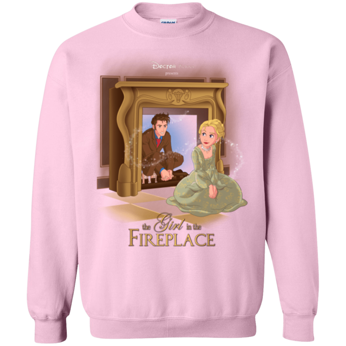 Sweatshirts Light Pink / Small The Girl In The Fireplace Crewneck Sweatshirt
