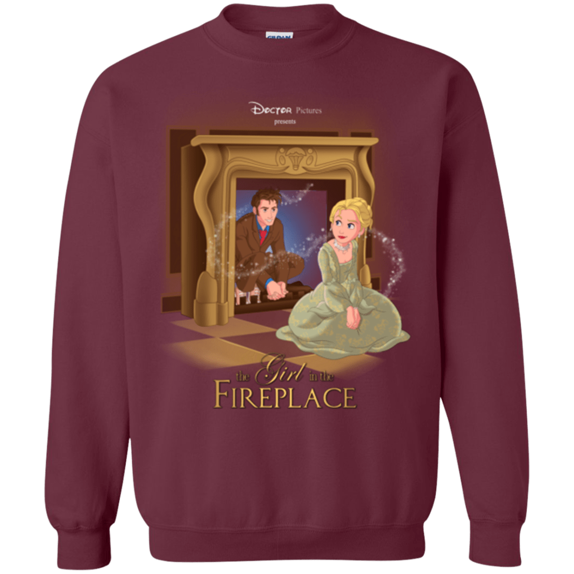 Sweatshirts Maroon / Small The Girl In The Fireplace Crewneck Sweatshirt