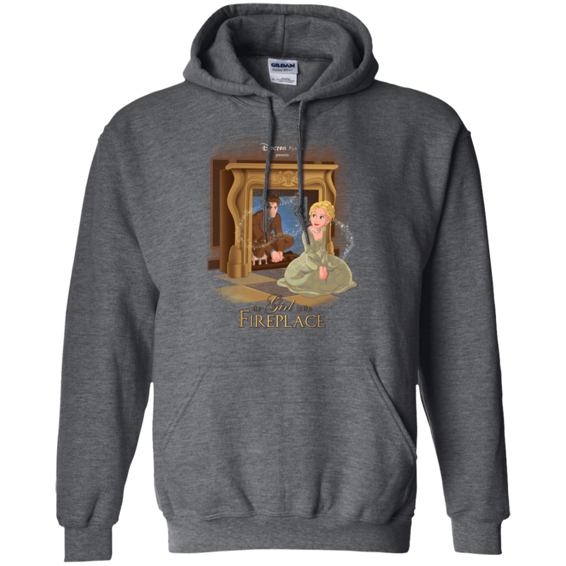 Sweatshirts Dark Heather / Small The Girl In The Fireplace Pullover Hoodie