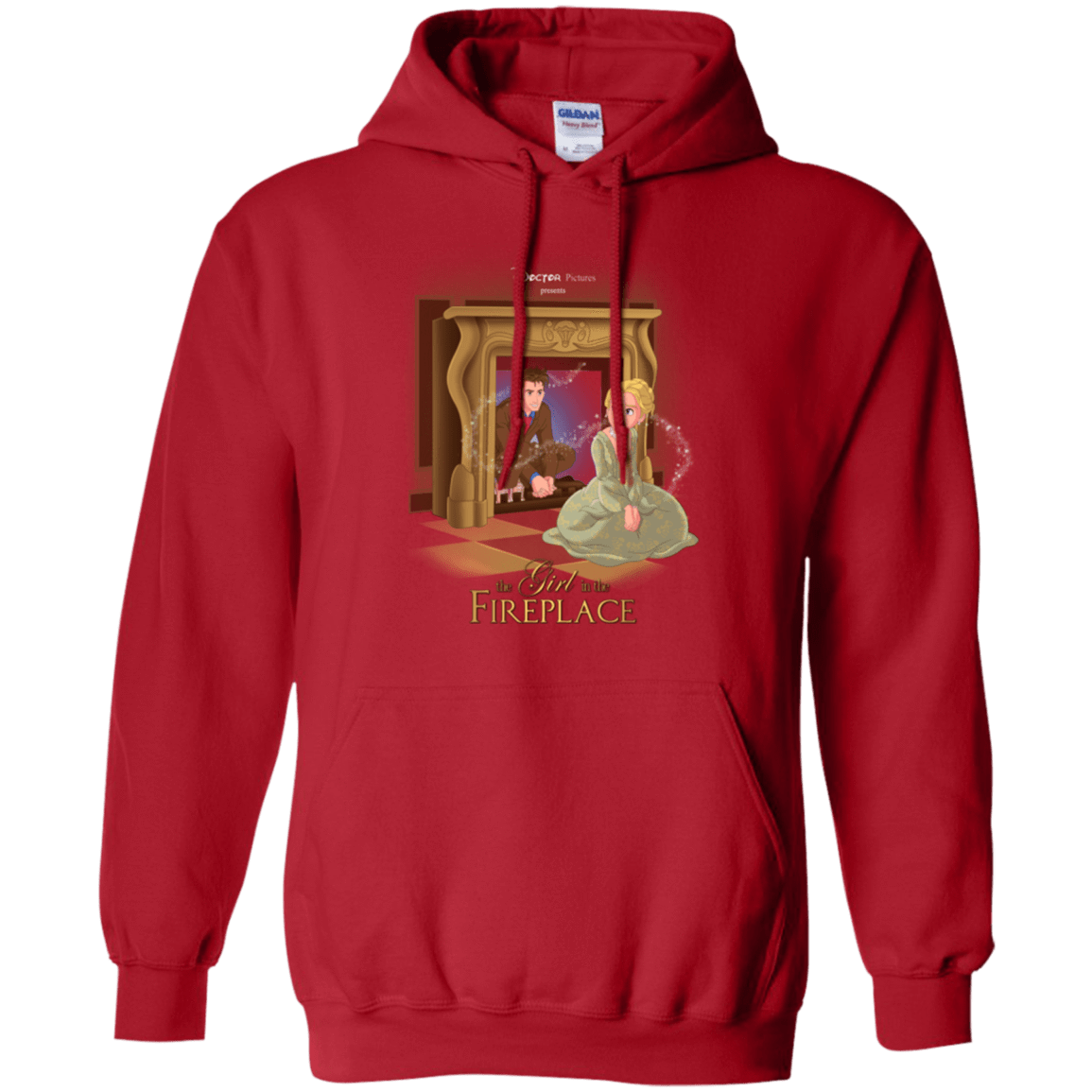 Sweatshirts Red / Small The Girl In The Fireplace Pullover Hoodie