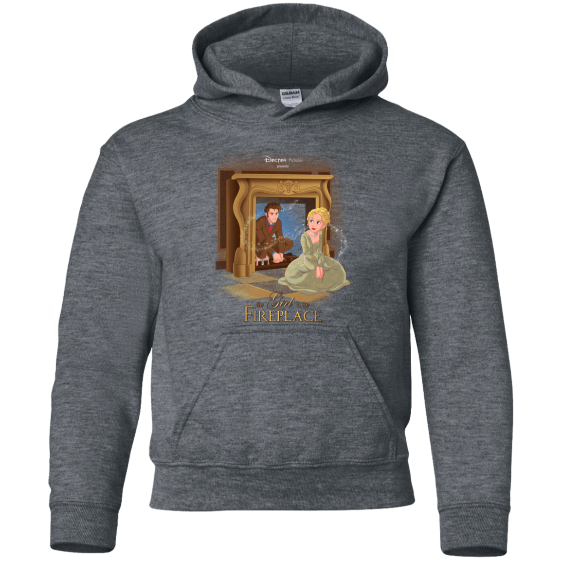 Sweatshirts Dark Heather / YS The Girl In The Fireplace Youth Hoodie