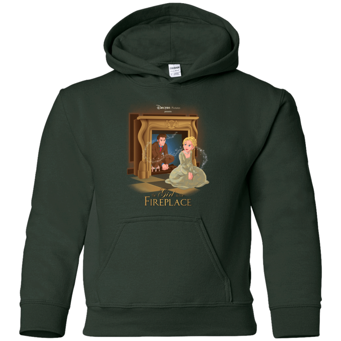 Sweatshirts Forest Green / YS The Girl In The Fireplace Youth Hoodie
