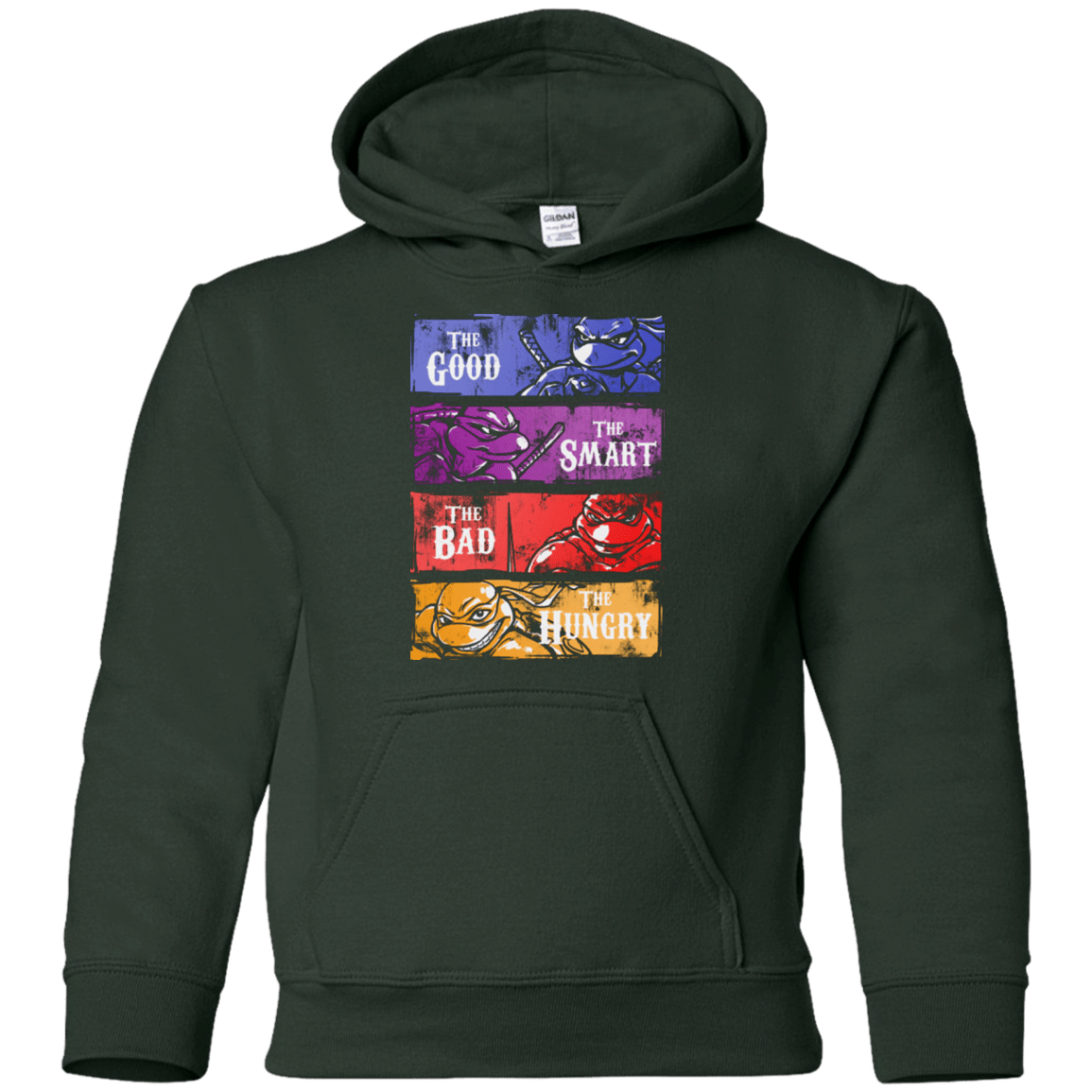 Sweatshirts Forest Green / YS The Good, Bad, Smart and Hungry Youth Hoodie