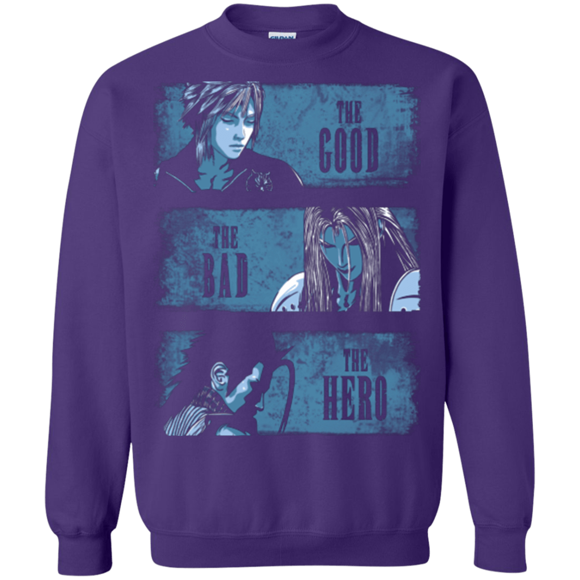 Sweatshirts Purple / Small The Good the Bad and the Hero Crewneck Sweatshirt