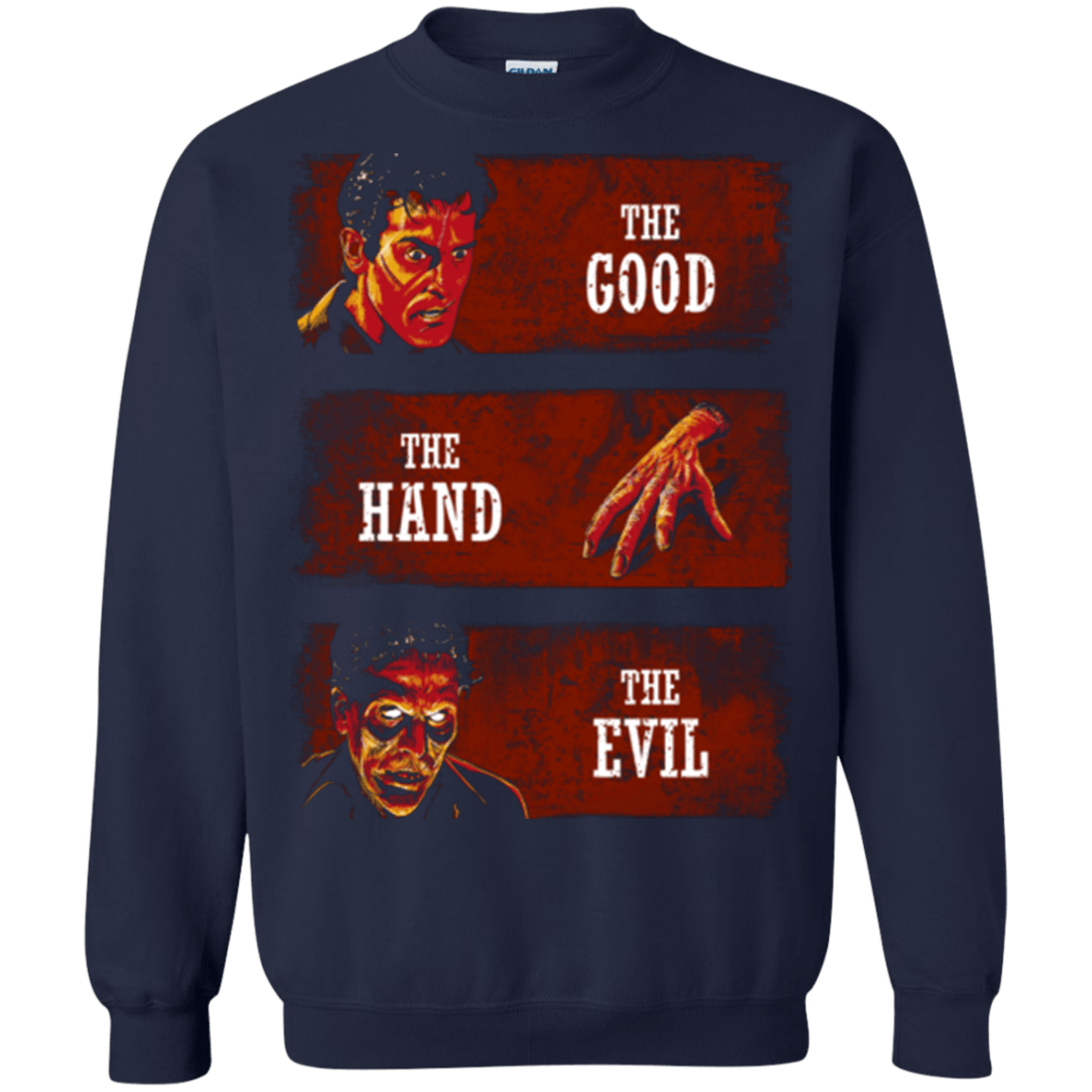 Sweatshirts Navy / Small The Good the Hand and the Evil Crewneck Sweatshirt