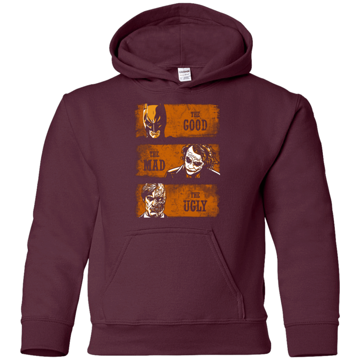 Sweatshirts Maroon / YS The Good the Mad and the Ugly2 Youth Hoodie