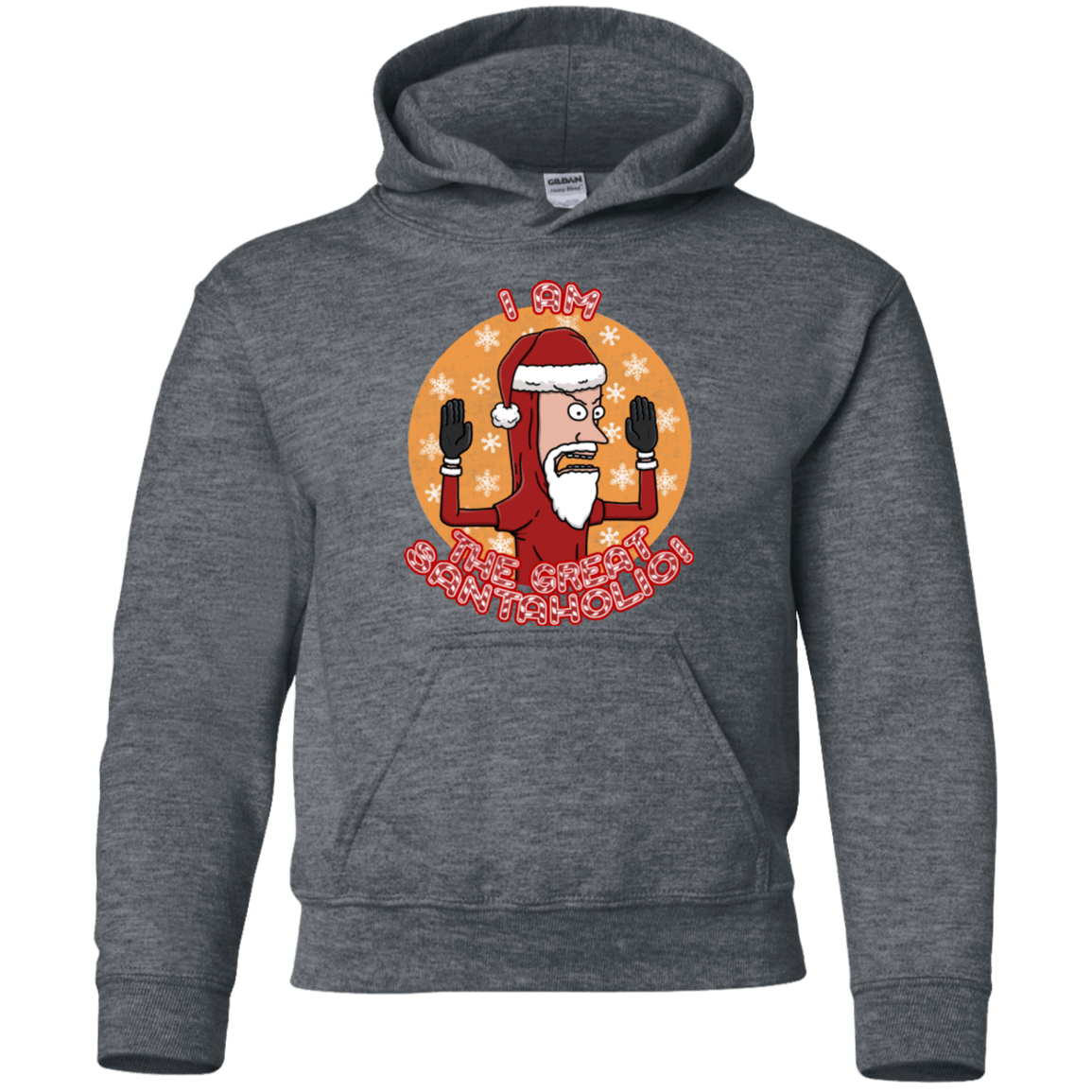 Sweatshirts Dark Heather / YS The Great Santaholio Youth Hoodie
