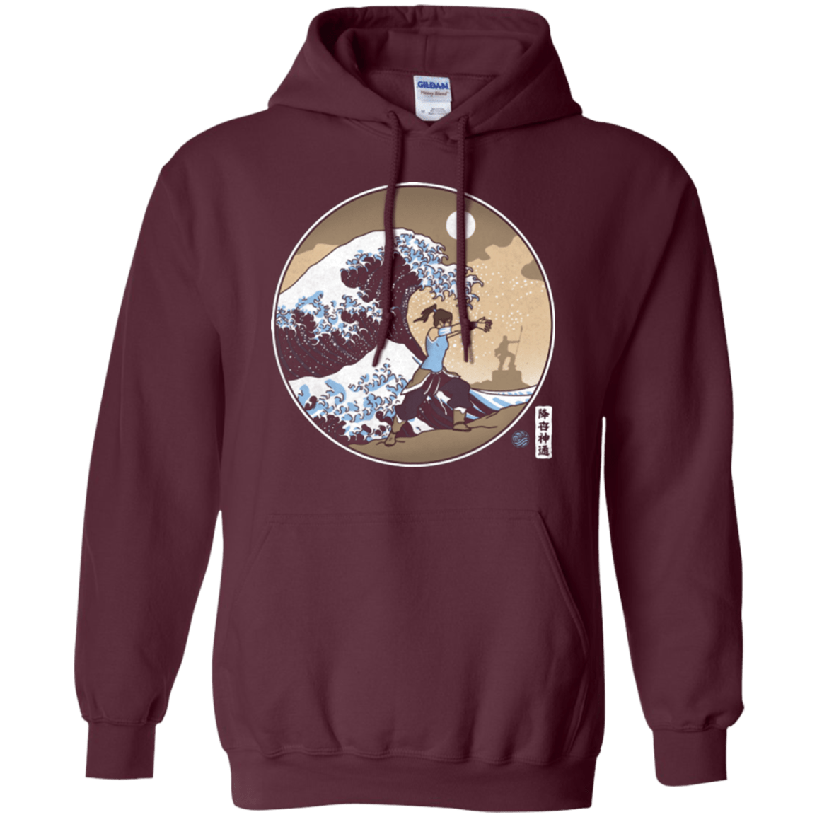 Sweatshirts Maroon / Small The Great Wave of Republic City Pullover Hoodie