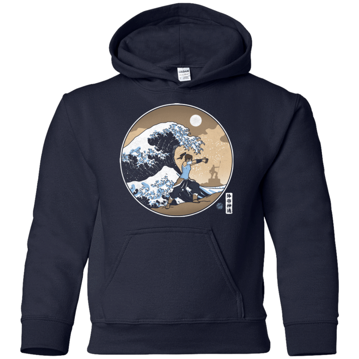 Sweatshirts Navy / YS The Great Wave of Republic City Youth Hoodie