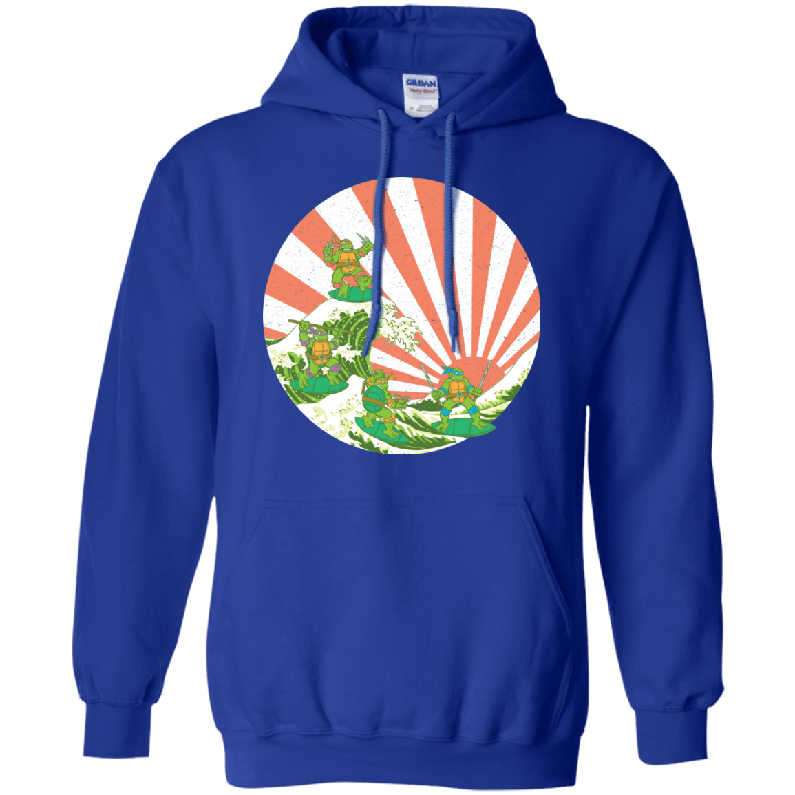 Sweatshirts Royal / S The Great Wave Off Cowabunga Pullover Hoodie