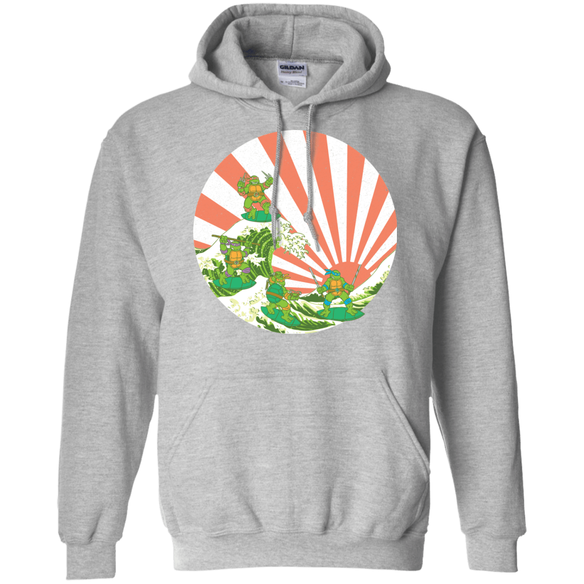 Sweatshirts Sport Grey / S The Great Wave Off Cowabunga Pullover Hoodie