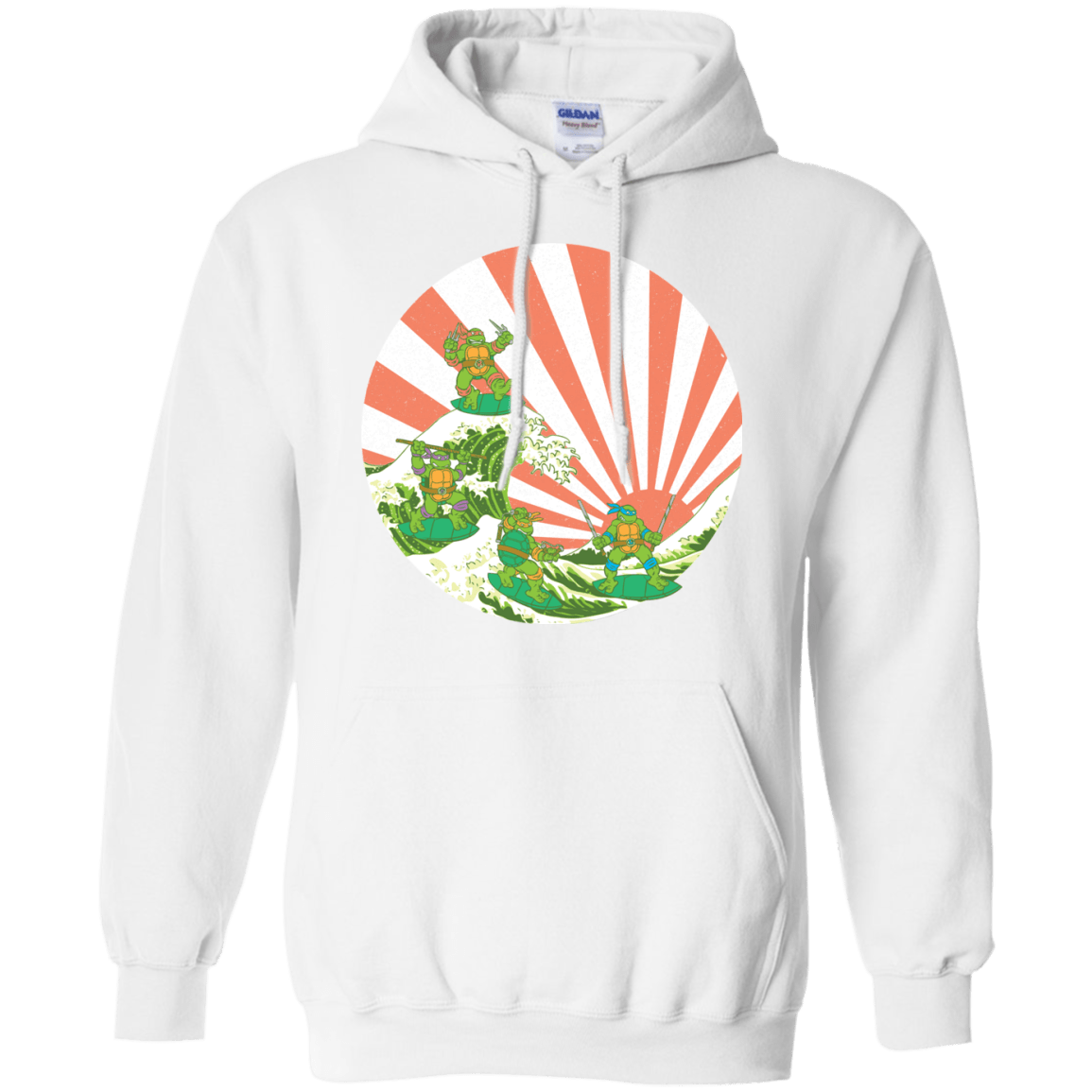 Sweatshirts White / S The Great Wave Off Cowabunga Pullover Hoodie