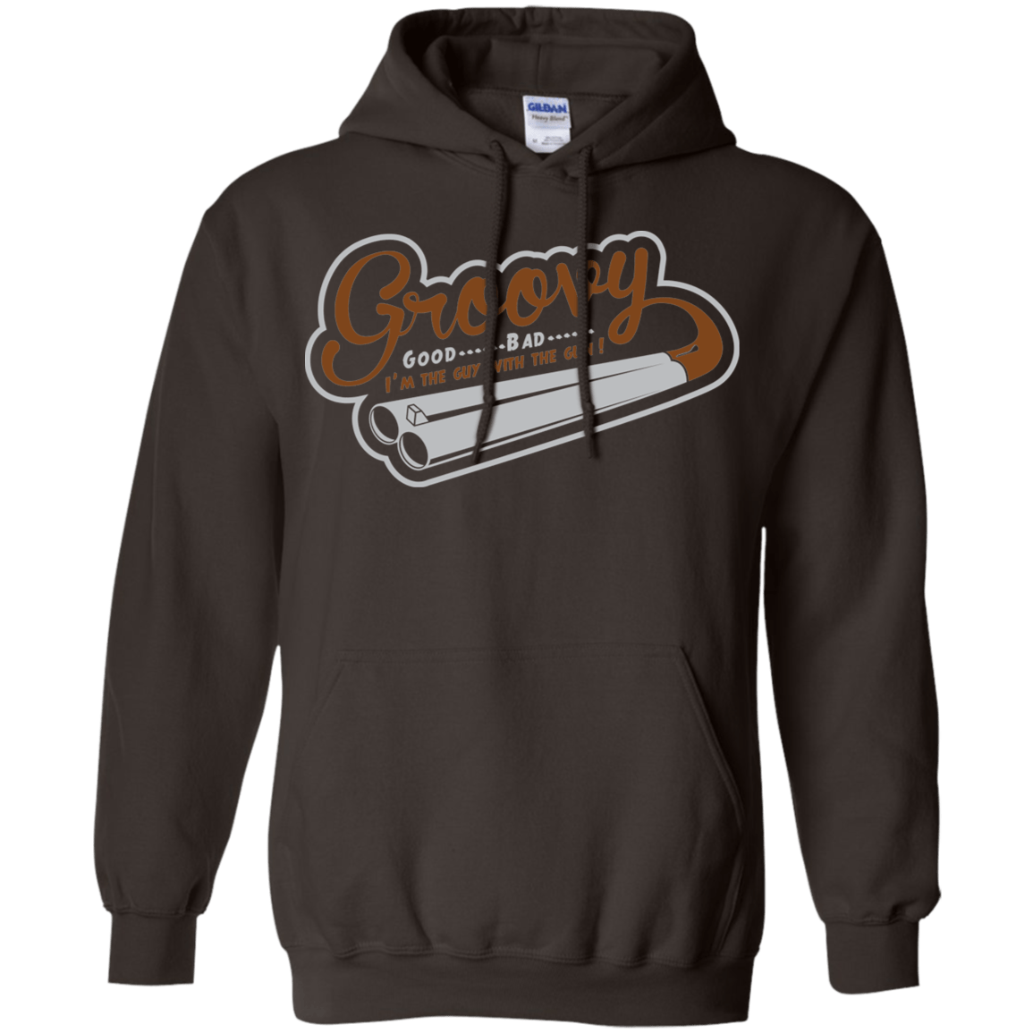 Sweatshirts Dark Chocolate / S The Guy With The Gun Pullover Hoodie