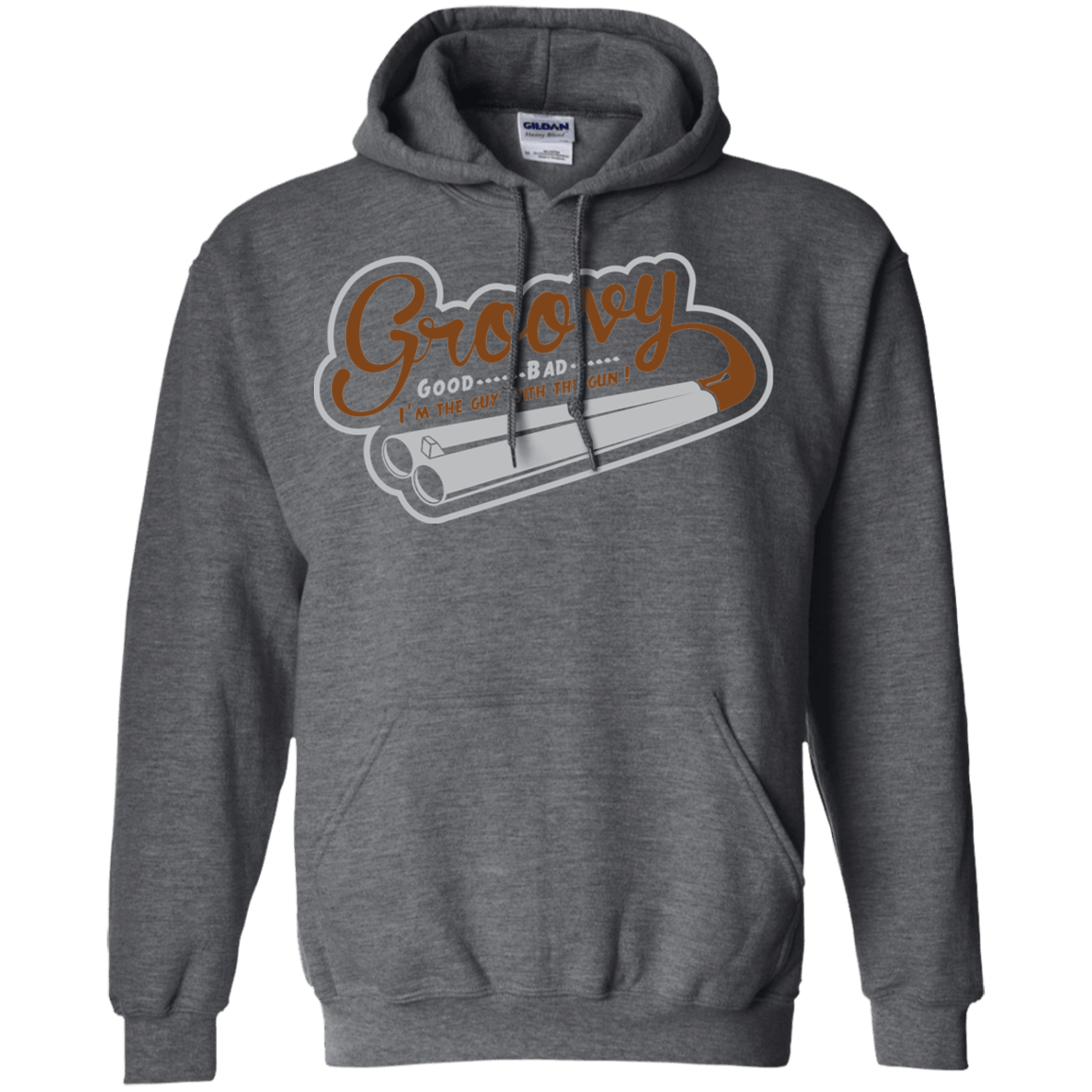 Sweatshirts Dark Heather / S The Guy With The Gun Pullover Hoodie