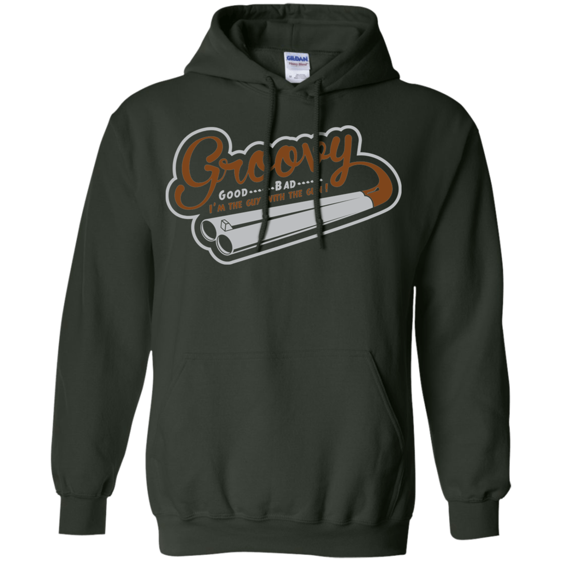 Sweatshirts Forest Green / S The Guy With The Gun Pullover Hoodie