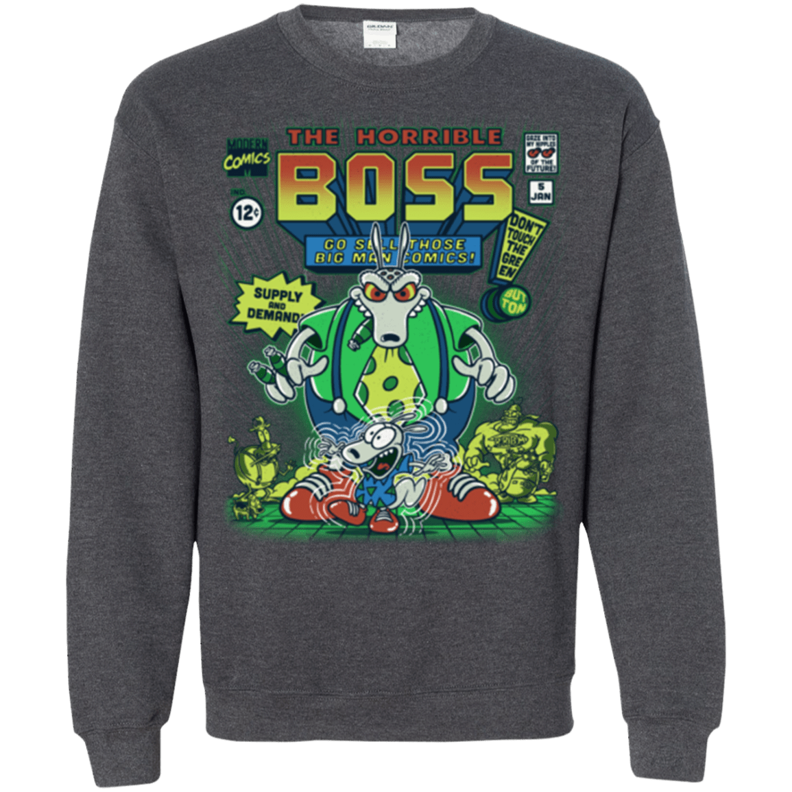 Sweatshirts Dark Heather / Small The Horrible Boss Crewneck Sweatshirt