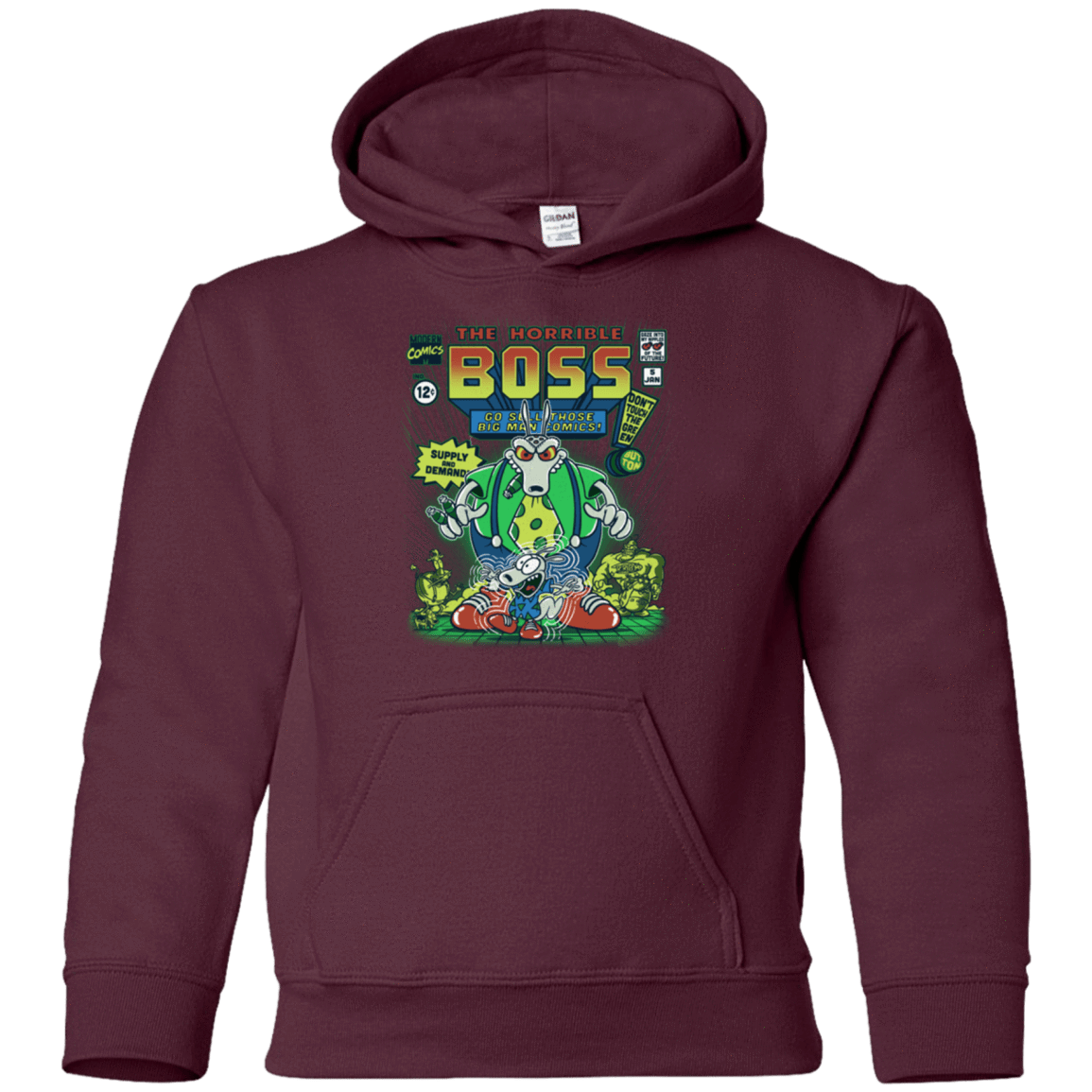 Sweatshirts Maroon / YS The Horrible Boss Youth Hoodie